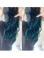 ヘアアトリエコモノ(hair l'atelier KoMoNo) #グラデーション× green
