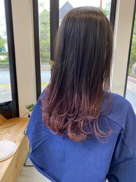 レックス ロア(REX LORE) ブラウン×ピンクグラデーション