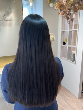 アンド ラ ブランシュ(&.La Blanche) 縮毛矯正/ストレート/くすみブルー/テラコッタ/大宮