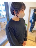 20代30代40代ナチュラルひし形丸みショート耳かけショートボブ