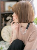 ショコラベージュ斜めバング大人ロングボブc5北浦和20代30代40代