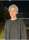 シルバーカラー/アップバング/ツーブロック/ホワイト/10代20代