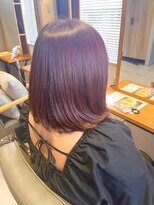 ビス フルール 日暮里店(Vis fleur)&nbsp;ピンクブラウン/ブリーチなしカラー/暖色系/ミディアムヘア