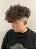 外国人風スペインカール ブラウンカラー