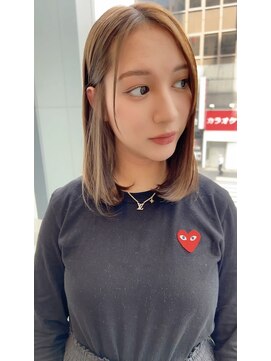 エアー 銀座タワー(AIR) 大人ボブスタイル/ワンホンヘア/くびれヘア/小顔ヘア【榛葉】