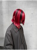 red/デザインカラー ローライト 赤髪 赤黒