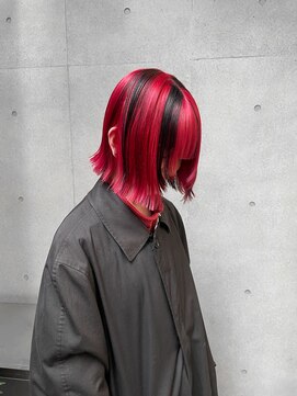 ヴァーディ オモテサンドウ(Vardy omotesando) red/デザインカラー ローライト 赤髪 赤黒