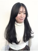 ロングヘア レイヤー 【艶髪 グレージュ】
