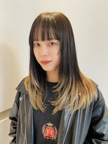 ビファインクーアヴェダ(Be fine coo AVEDA) 似合わせレイヤーカット 裾カラー ブリーチ有り