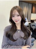 韓国ウェーブヘア前髪カットレイヤーカット髪質改善銀座