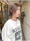小顔大人ボブ暗めカラーミディアムデザインカラー