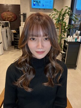 ナイト(KNIGHT) ハイライト/ミルクティーベージュ/レイヤーカット