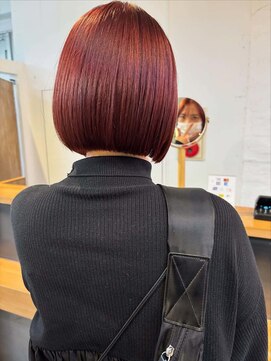 【craft渡邉】ミニボブ　/ ダブルカラー カシスレッド