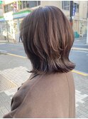 ピンクブラウンくびれボブ 〈神楽坂 美容室〉