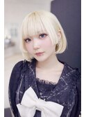 ★ホワイトブロンド×ミニボブ