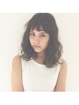 コクーン(Cocoon) 斜め前髪の外人風ハニーミディアムロブ☆表参道Cocoon ACO☆