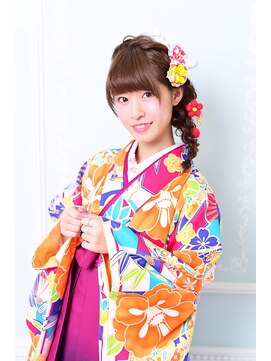 ネオリーブウリ 二子玉川店(Neolive uri) 【二子玉川 neolive uri 卒業式袴着付】かわいいラフな編み込み