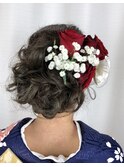 大人気！大人かわいい★ねじり編み込み成人式アップスタイル