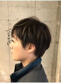 ショートブラック_マニッシュショートネイビーカラー