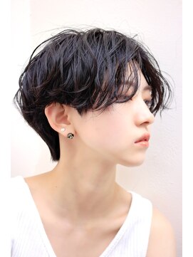 ヨファヘアー 岡本店(YOFA hair) 黒髪ソフトカールショート 0301