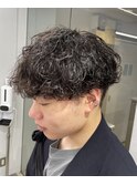 メンズ 波巻きパーマ