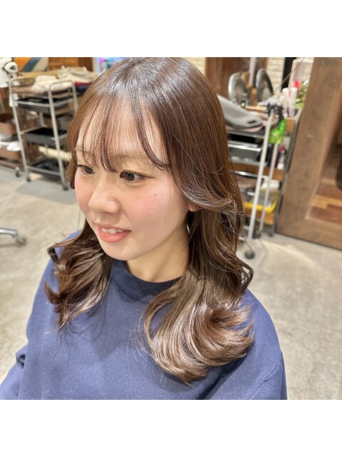【adept金町店　石崎Style】韓国風レイヤー×艶ブラウンカラー