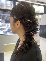 プランタン フォー ヘアー(printemps FOR HAIR)&nbsp;__お呼ばれarrange__編み下ろし風アレンジ__ヘアアレンジ