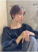 大人ショート ショートボブアースカラーベビーバング