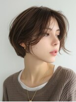 ラファンジュ ヘアー クレオ(Rohange hair Creo) 透明感ブラウン★大人かわいいショートボブ★