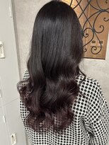 ルノン(LUNON) ボルドーカラー/グラデーションカラー/ブリーチ/ロングヘア/韓国