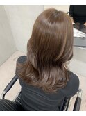 まろやかブラウン 韓国風巻き髪スタイル