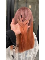 ヴァーディ オモテサンドウ(Vardy omotesando)&nbsp;ルーツカラー・ハイトーンロブ・表参道ケアブリーチ・オレンジ