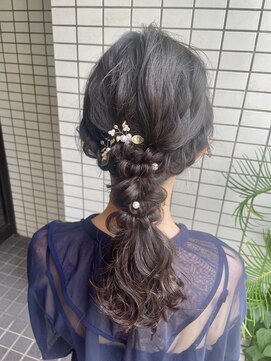 スーリール 博多店(Sourire) ローポニー☆セミロングヘア