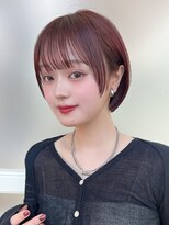 アフロート ディル(AFLOAT D'L)&nbsp;☆小顔ワンカールレイヤーカットデジタルパーマチェリーブラウン