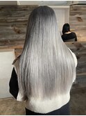 ホワイトシルバー ブリーチ ハイトーン ストレート 名古屋