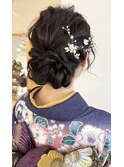 広島 和装ヘアアレンジ 振袖 袴