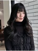 黒髪　フェイスレイヤー　髪質改善カラー　韓国風巻き
