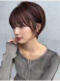 【MINX】くびれヘアアプリコットオレンジハイライトカラー表参道