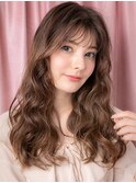 大人可愛い波巻きウェーブパーマフェミニンロングY上尾30代40代