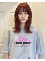 チーカ(chica)&nbsp;名古屋/栄【ブリーチなし×オレンジブラウン】小顔レイヤー