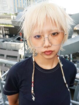 ブロック ジャポン(bloc japon) short shaggy × tail braids ブロンド シャギーショート