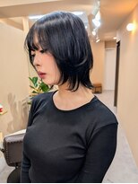 ムード(mood)&nbsp;レイヤーボブ/レイヤー/くびれヘア/地毛風ブラック