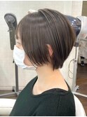 宇都宮ショートボブマッシュボブ白髪ぼかしショートカット30代