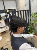 MEN’S HAIR/サーフカール/刈り上げセンターパート/船橋