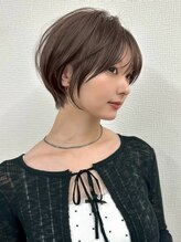 《*耳にかけてもかわいい*》ショート×シアグレージュで髪を軽やかに表現してくれる色味に＊[王子]