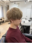 メンズスタイル×ミルクティーベージュ