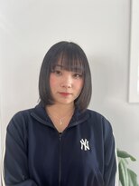 タイドヘアー(tide hair) 顔まわりレイヤーボブ×ダークグレージュ