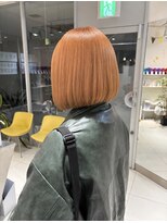 ステラ ヘア デザイン サロン(STELLA hair design salon)&nbsp;オレンジベージュ×ボブ【浅野】