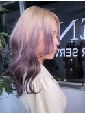 オリーブベージュインナーカラーダブルカラーヘーゼルベージュ