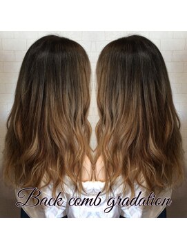 ヘアーメイク トレコローリ(hair make trecolori) 【trecolori】バックコームグラデーション